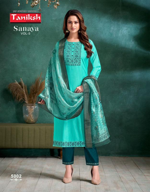 Taniksh Sanaya vol 5 catalog indian fusion kurtis
