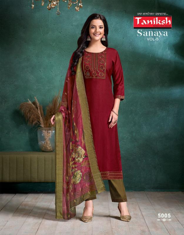Taniksh Sanaya vol 5 catalog indian fusion kurtis