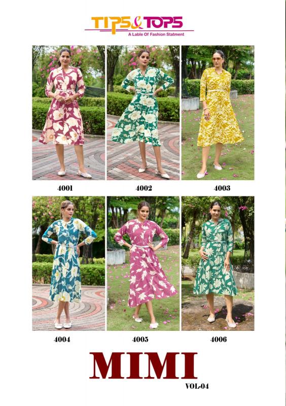 Tips & Tops Mimi Vol 4 Catalog one piece western dress wholesaler 