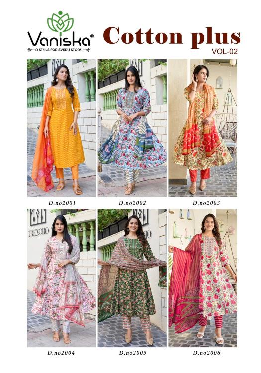 Vaniska Cotton Plus vol 2 catalog pakistani kurti online india