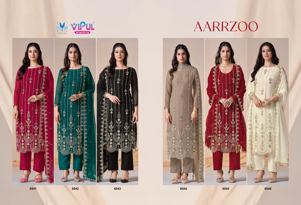 Vipul Aarrzoo catalog unstitched salwar kameez wholesalers in delhi