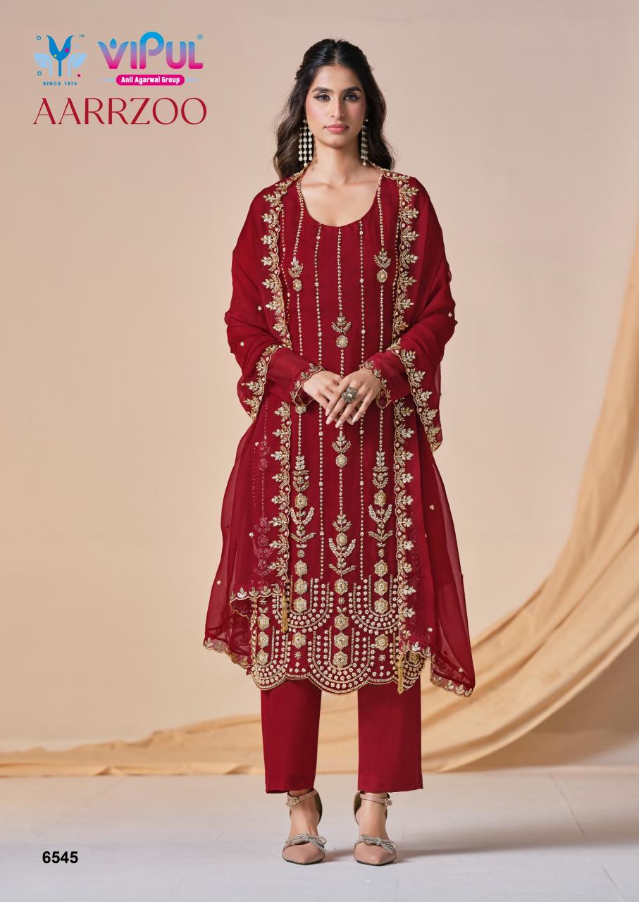 Vipul Aarrzoo catalog unstitched salwar kameez wholesalers in delhi