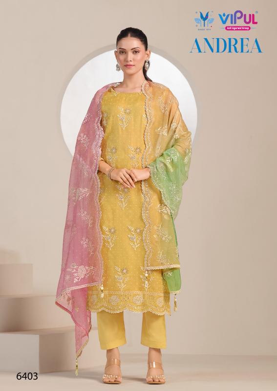 Vipul Andrea catalog designer salwar kameez at wholesale price