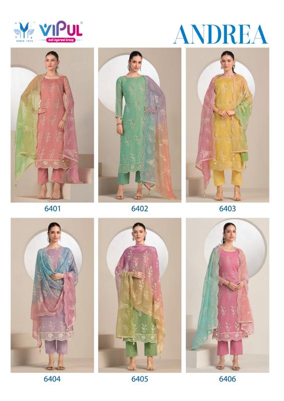 Vipul Andrea catalog designer salwar kameez at wholesale price