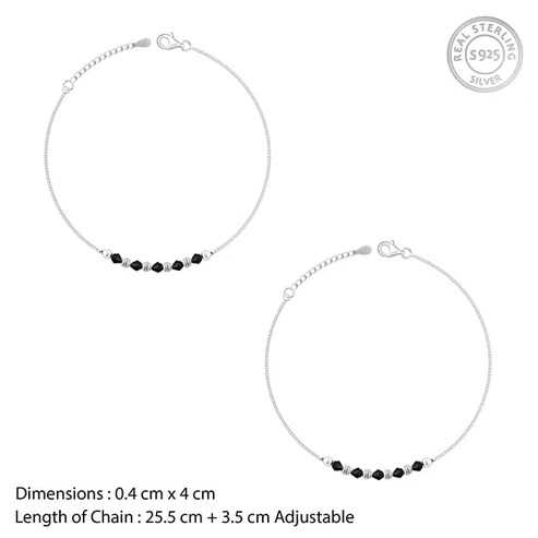 Nitya Silver Gypsy Gleams Anklet