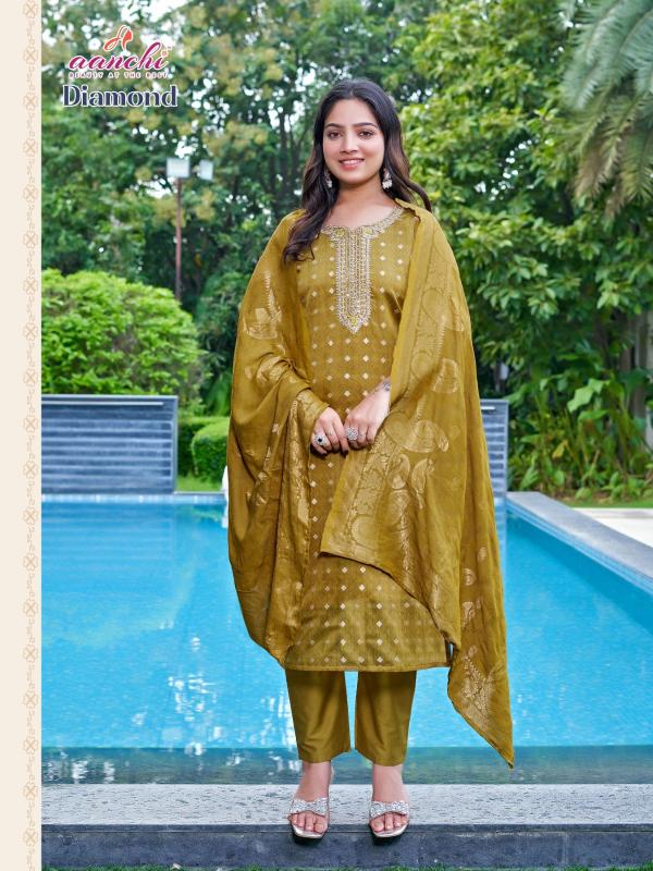 Aanchi Diamond Catalog w brand kurtis wholesale