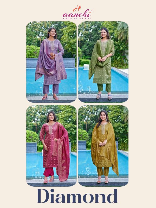 Aanchi Diamond Catalog w brand kurtis wholesale