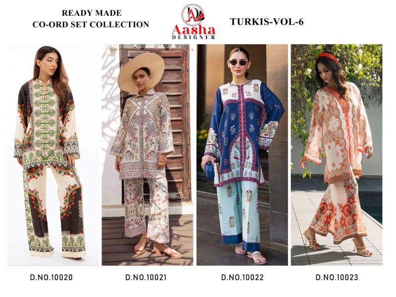 Aasha Turkis vol 6 Catalog co ord sets manufacturers in india