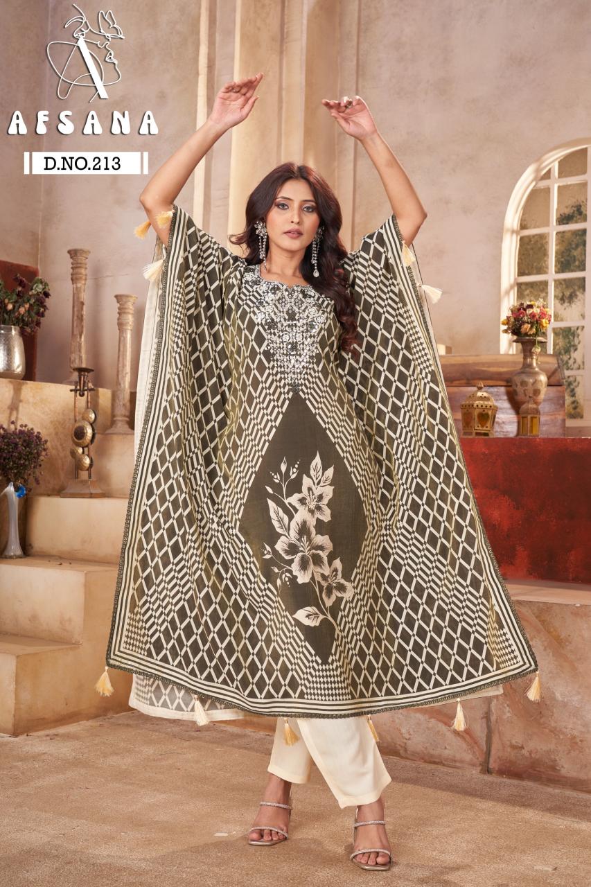 Afsana 213 catalog buy kaftan kurti online india