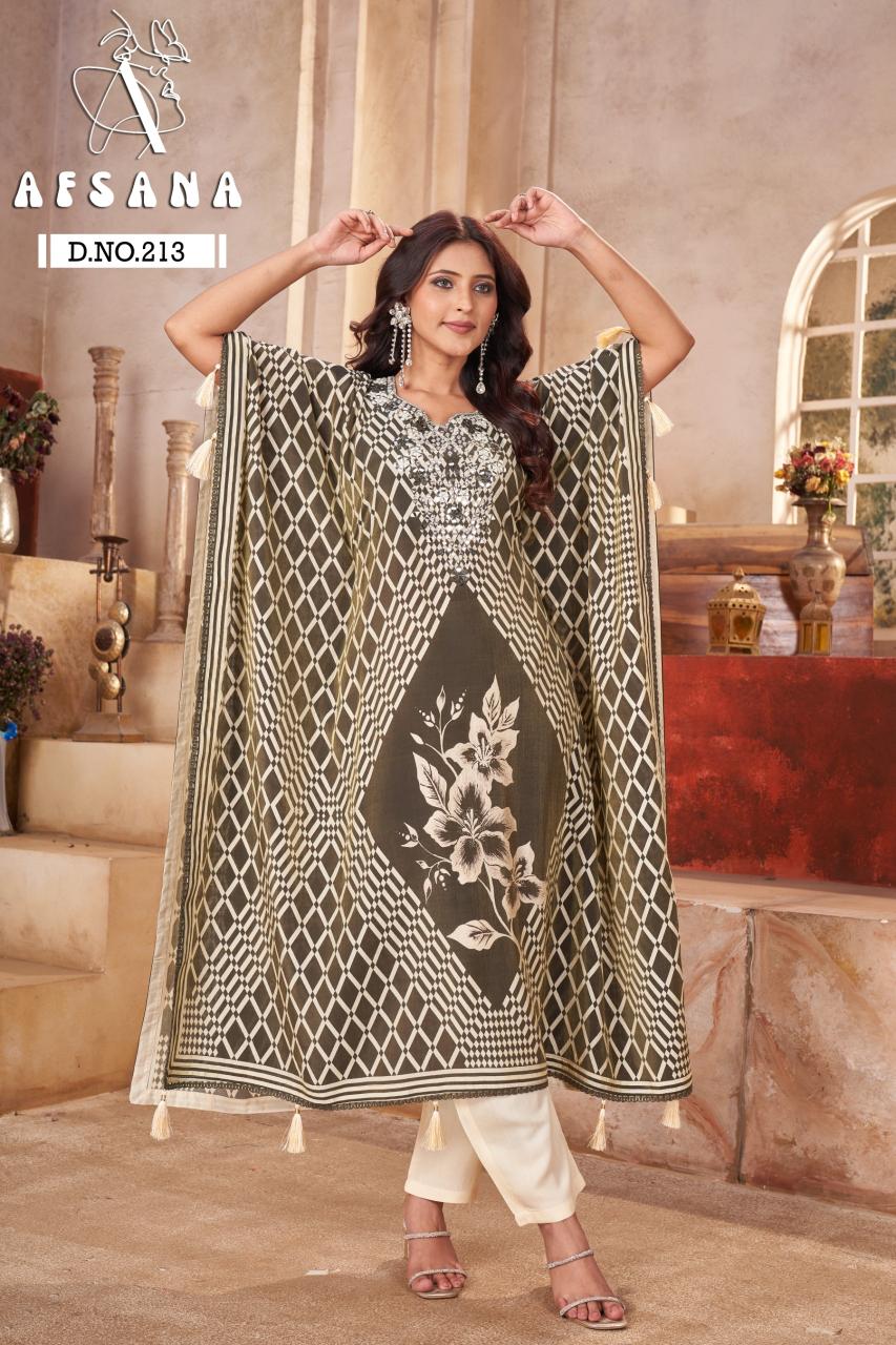 Afsana 213 catalog buy kaftan kurti online india