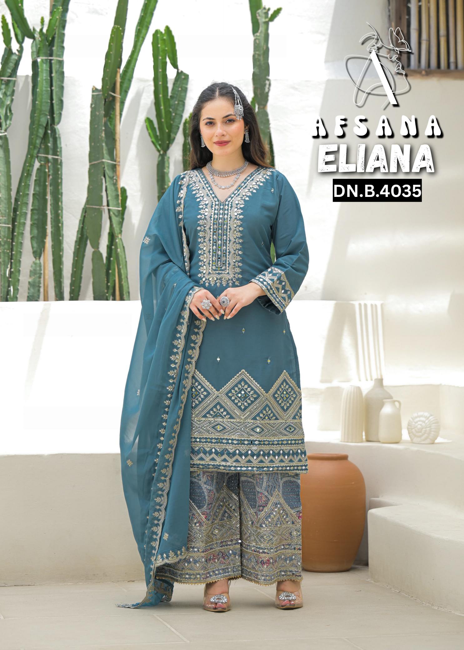 Afsana Eliana catalog readymade salwar kameez wholesaler surat