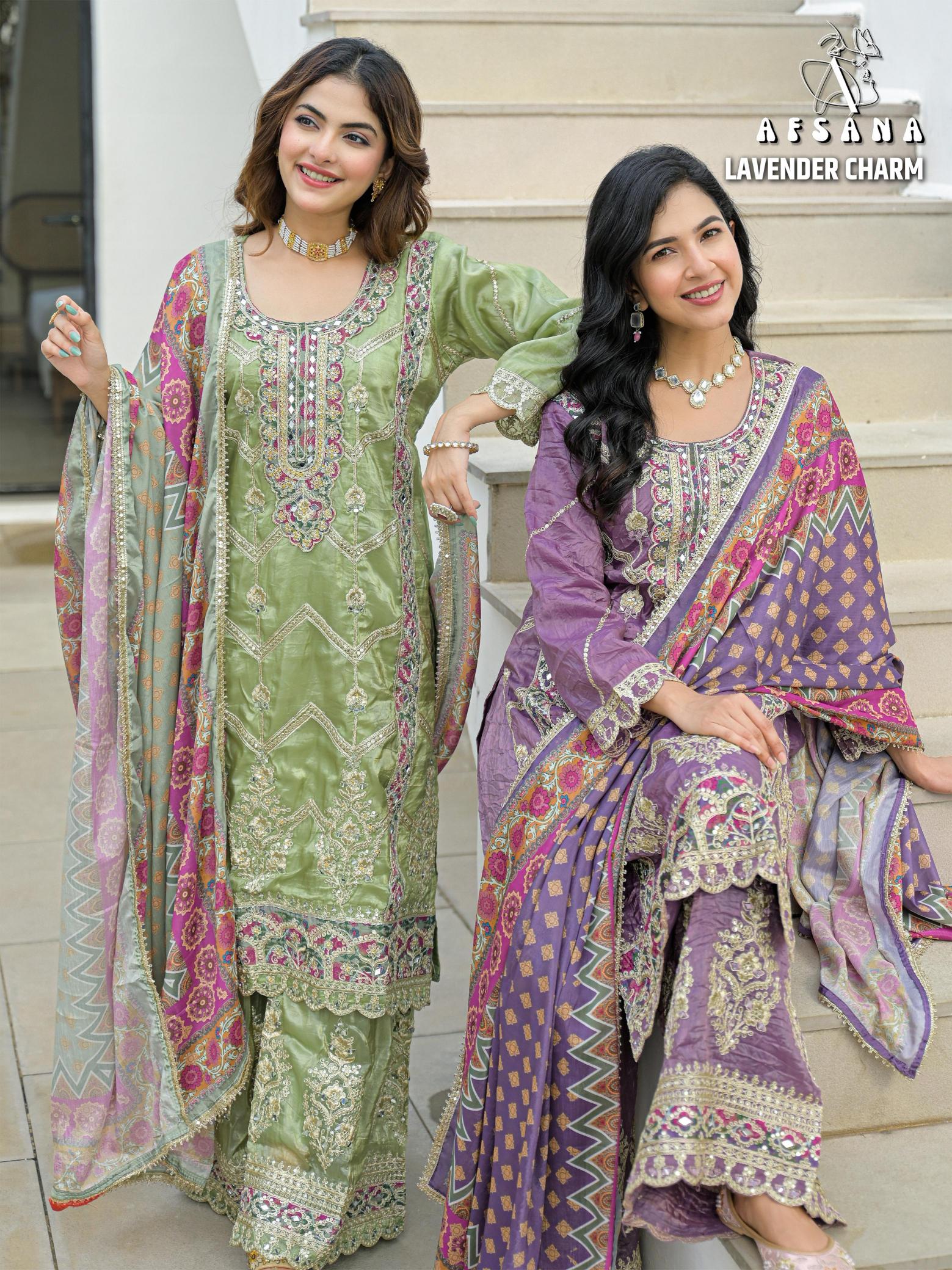 Afsana Lavender Charm catalog ready made salwar kameez wholesale in kolkata