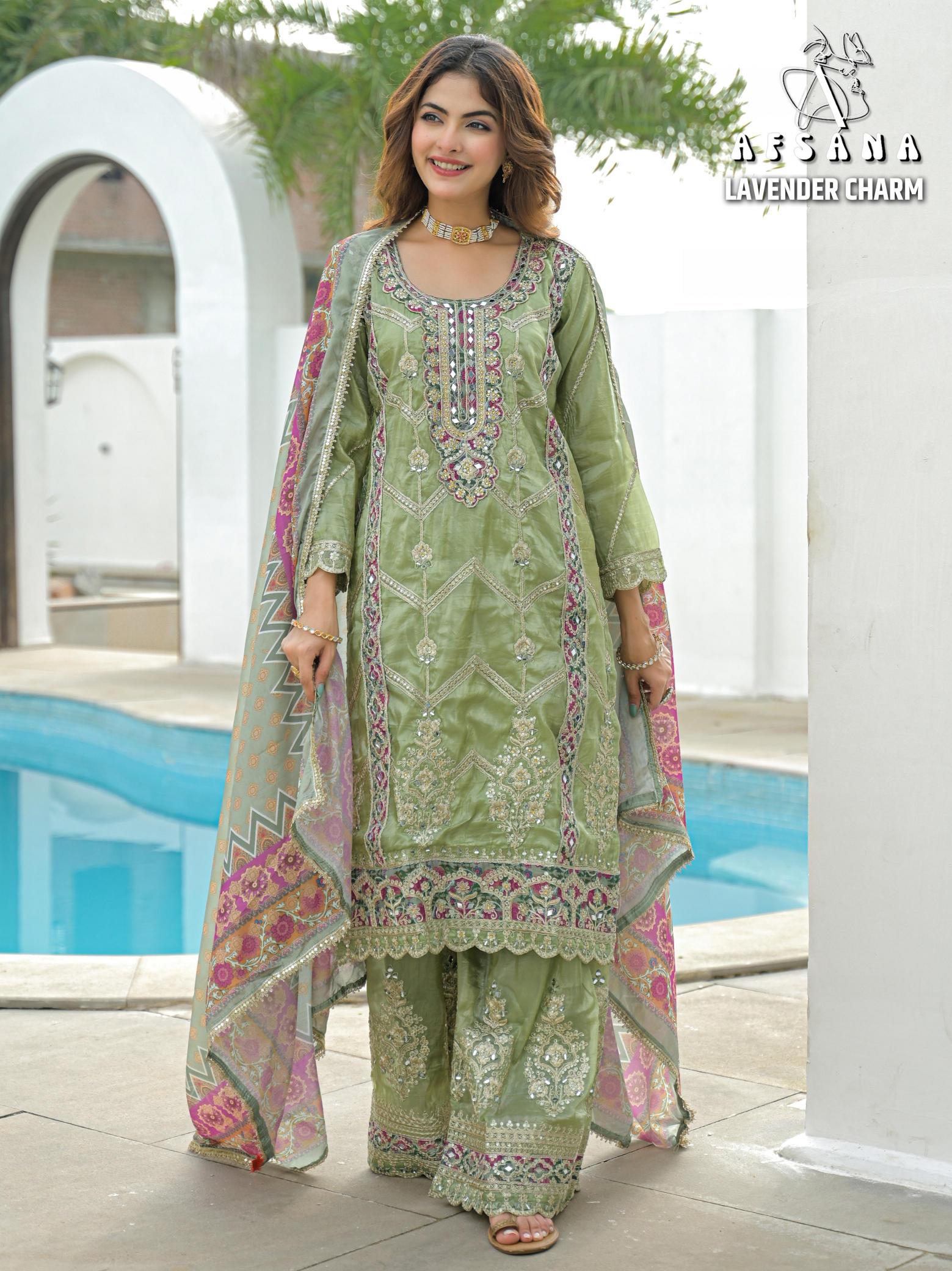 Afsana Lavender Charm catalog ready made salwar kameez wholesale in kolkata