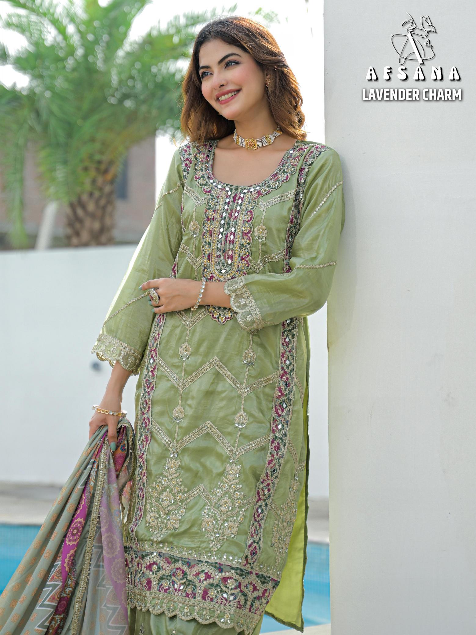Afsana Lavender Charm catalog ready made salwar kameez wholesale in kolkata