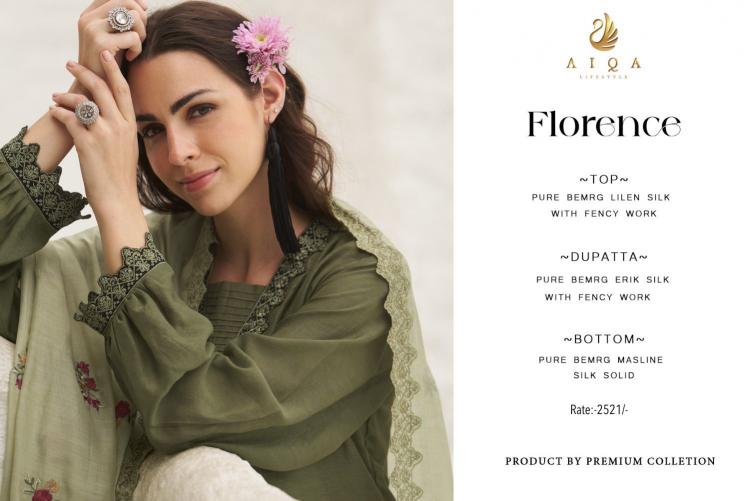 Aiqa Florence catalog wholesale salwar kameez silky by alisa
