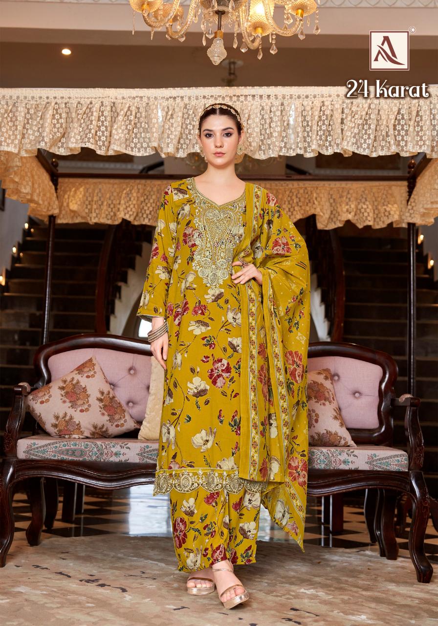 Alok 24 Karat catalog wholesale dress materials online chennai