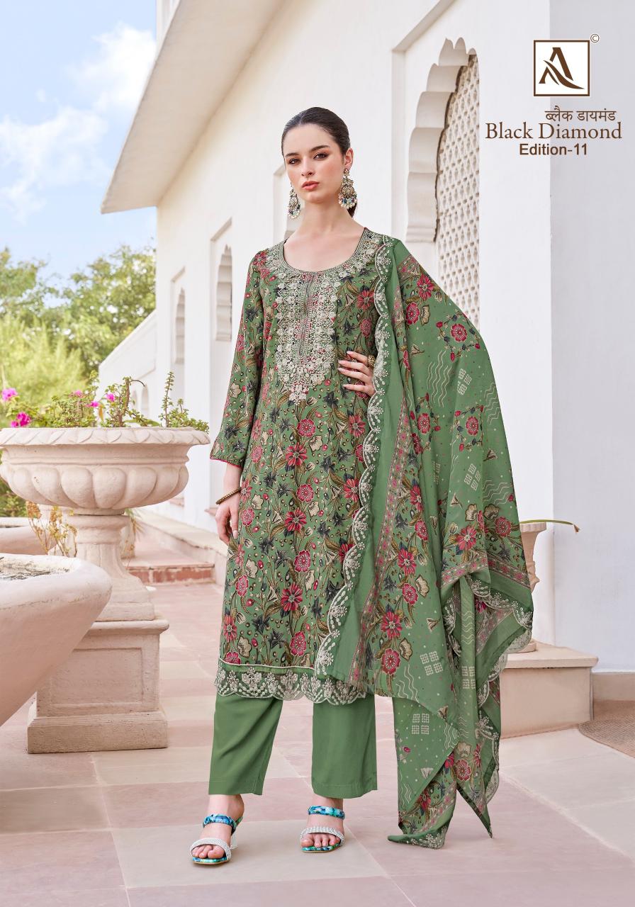 Alok Black Diamond Vol 11 Catalog wholesale ladies dress material market in surat