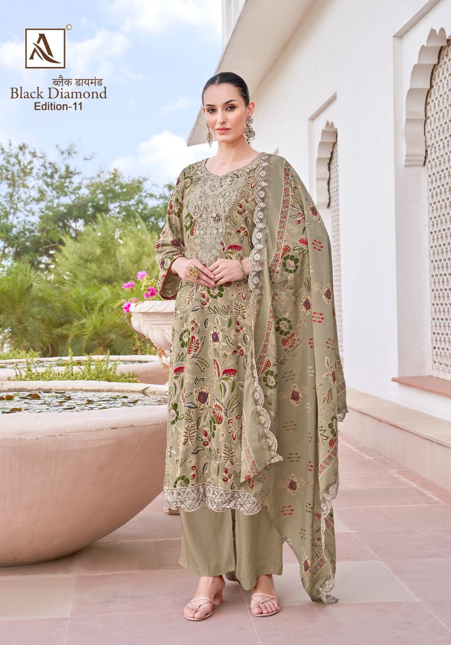 Alok Black Diamond Vol 11 Catalog wholesale ladies dress material market in surat