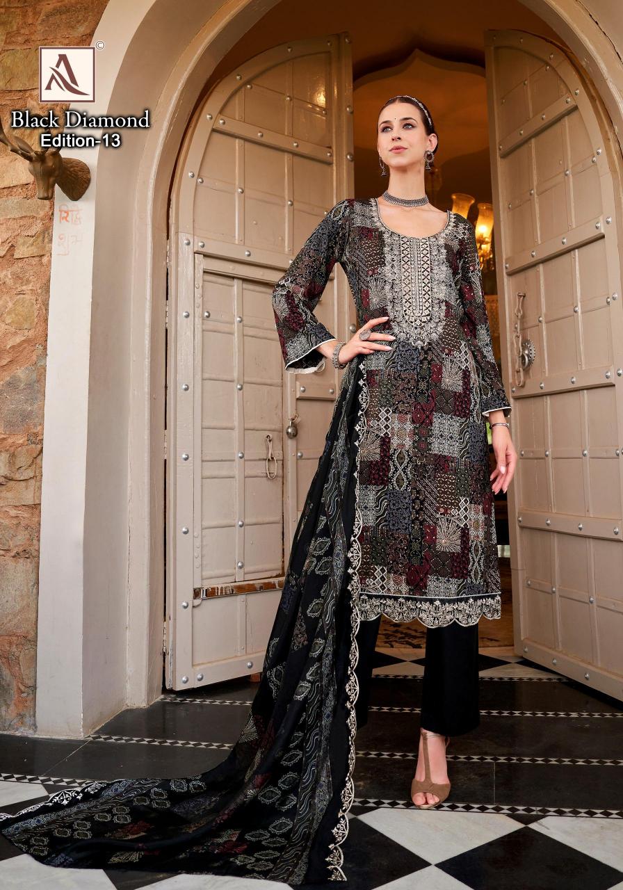 Alok Black Diamond Vol 13 Catalog dress material wholesale market