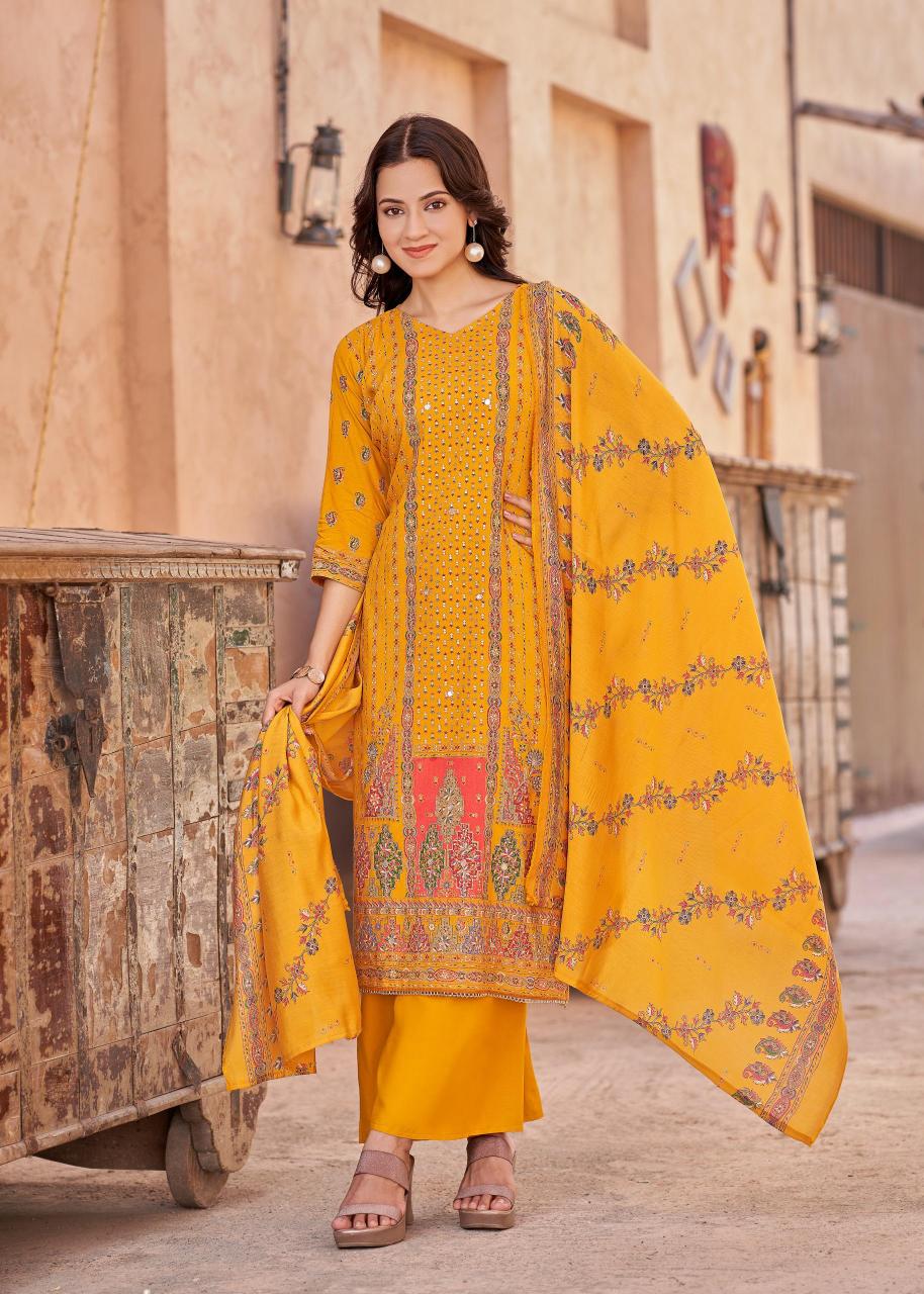 Alok Kajal Vol 3 Catalog dress material wholesalers