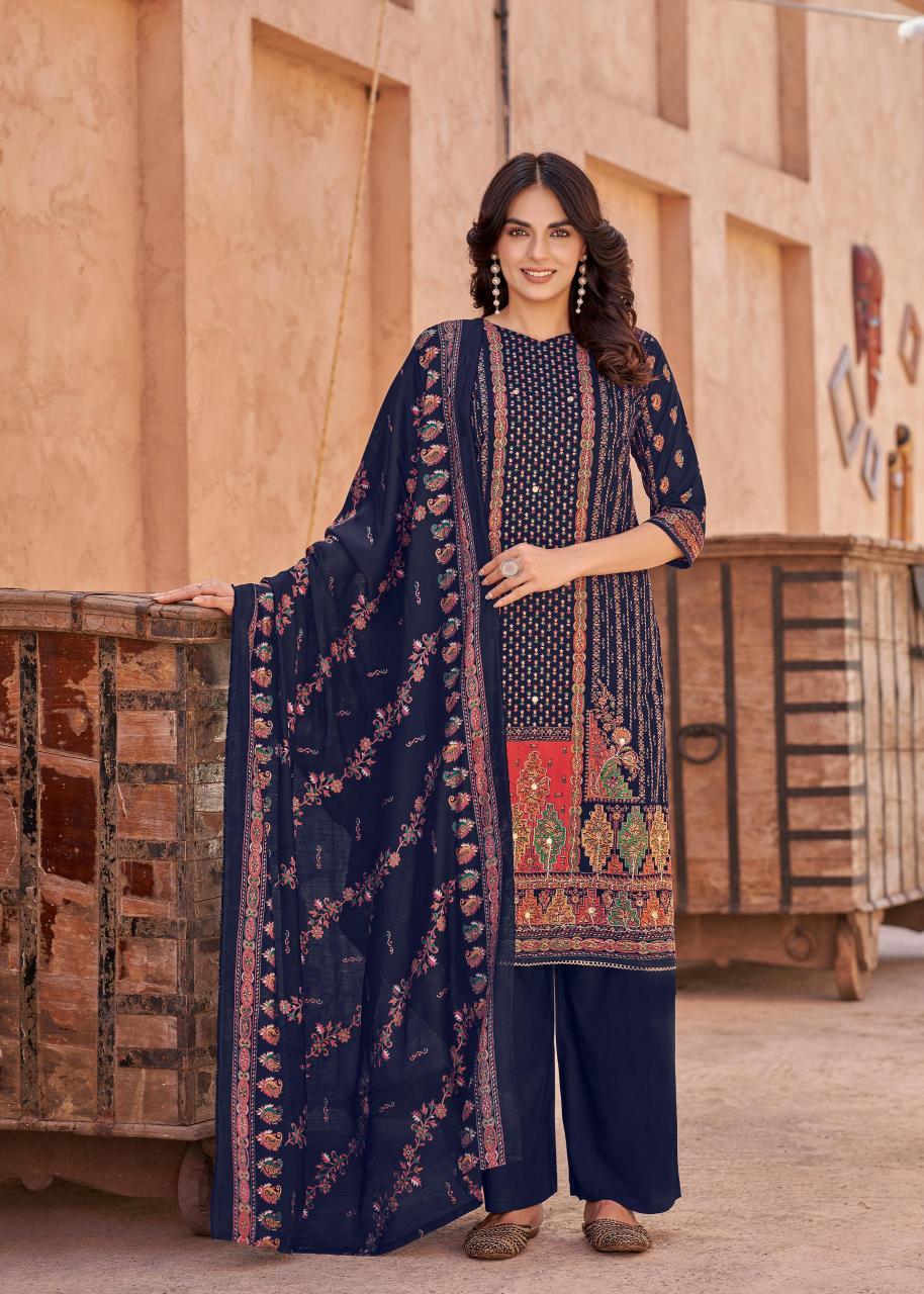 Alok Kajal Vol 3 Catalog dress material wholesalers