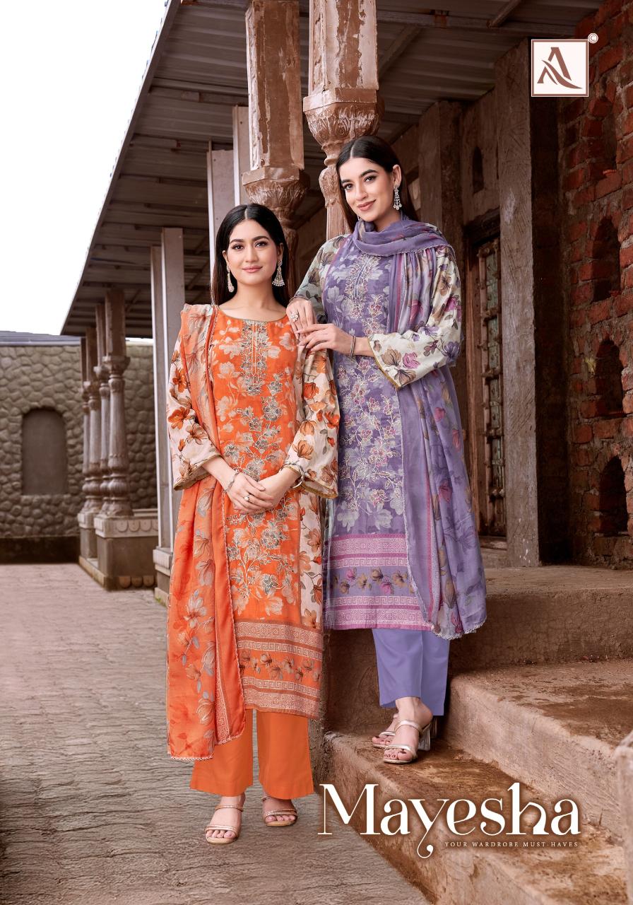 Alok Mayesha catalog wholesale ladies dress material in mumbai