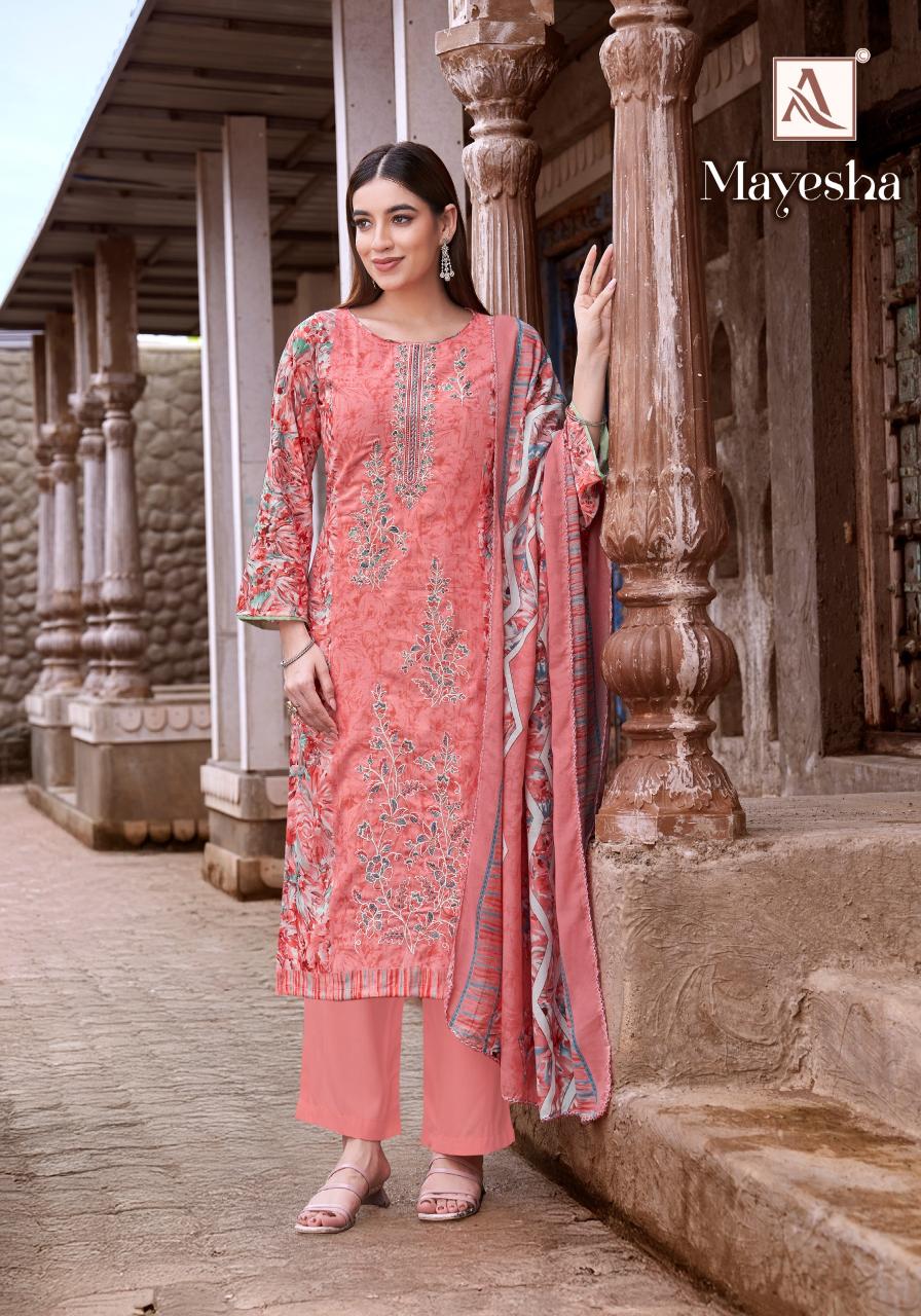 Alok Mayesha catalog wholesale ladies dress material in mumbai