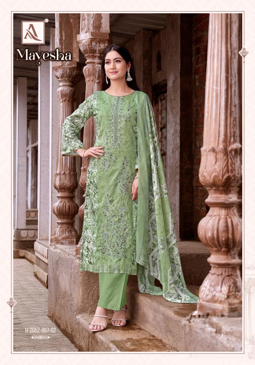 Alok Mayesha catalog wholesale ladies dress material in mumbai
