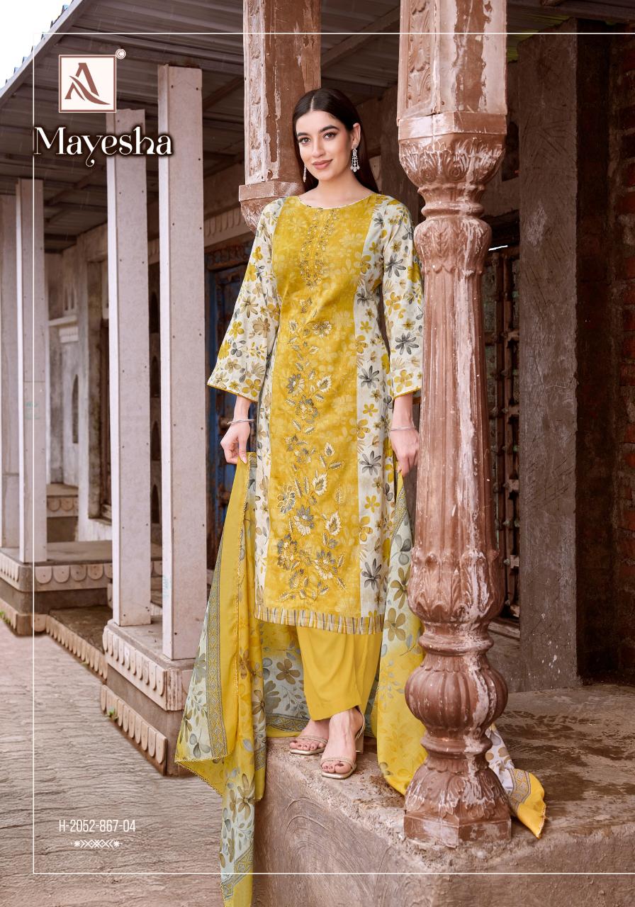 Alok Mayesha catalog wholesale ladies dress material in mumbai