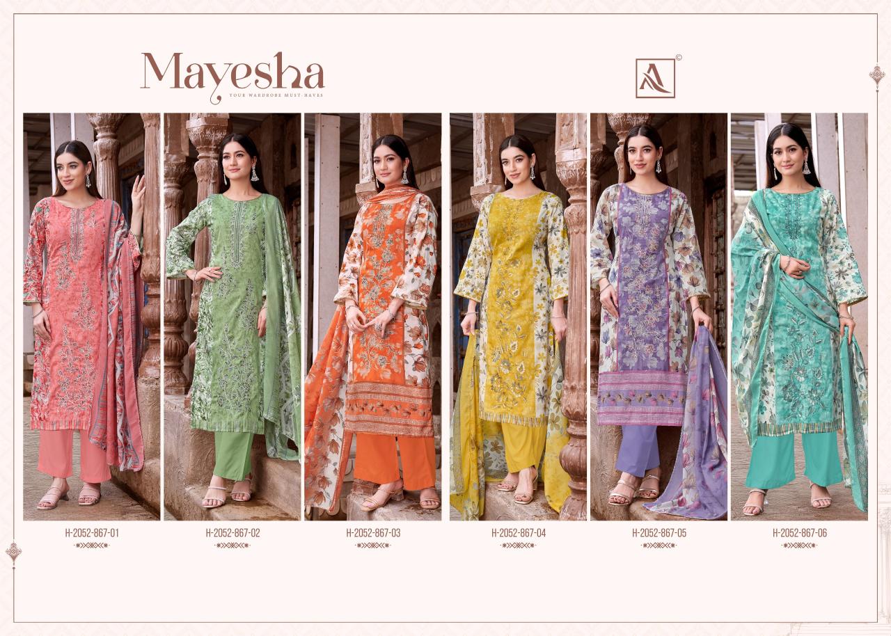 Alok Mayesha catalog wholesale ladies dress material in mumbai