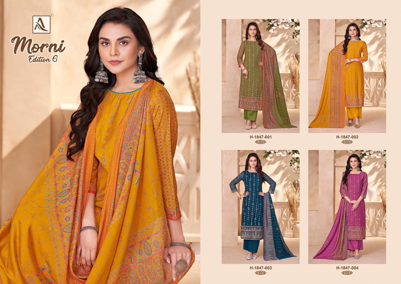 Alok Morni vol 6 catalog helly dress material wholesale