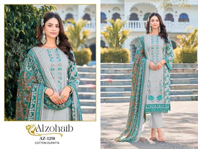 Alzohaib Az Noor vol 2 catalog Catalog Cotton Duppatta wholesale pakistani suits buy online