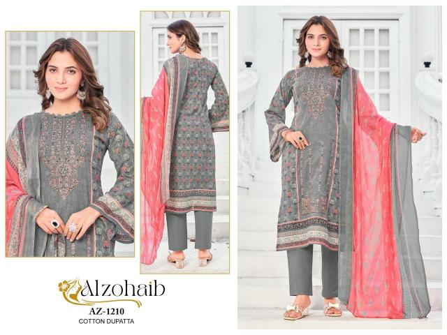 Alzohaib Az Noor vol 2 catalog Catalog Cotton Duppatta wholesale pakistani suits buy online