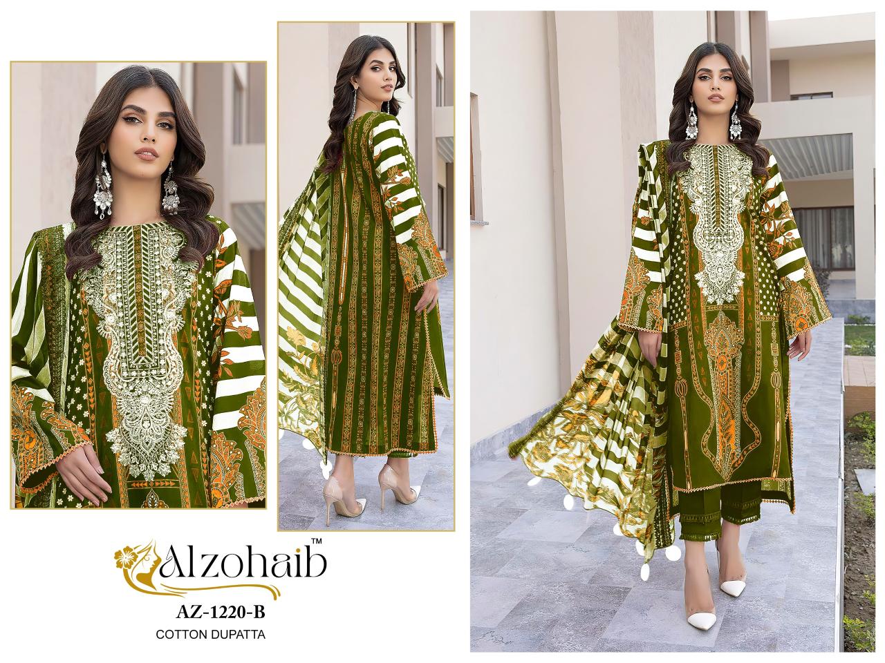Alzohaib Az Rubina vol 1 catalog Chiffon Duppatta pakistani suits wholesaler in india