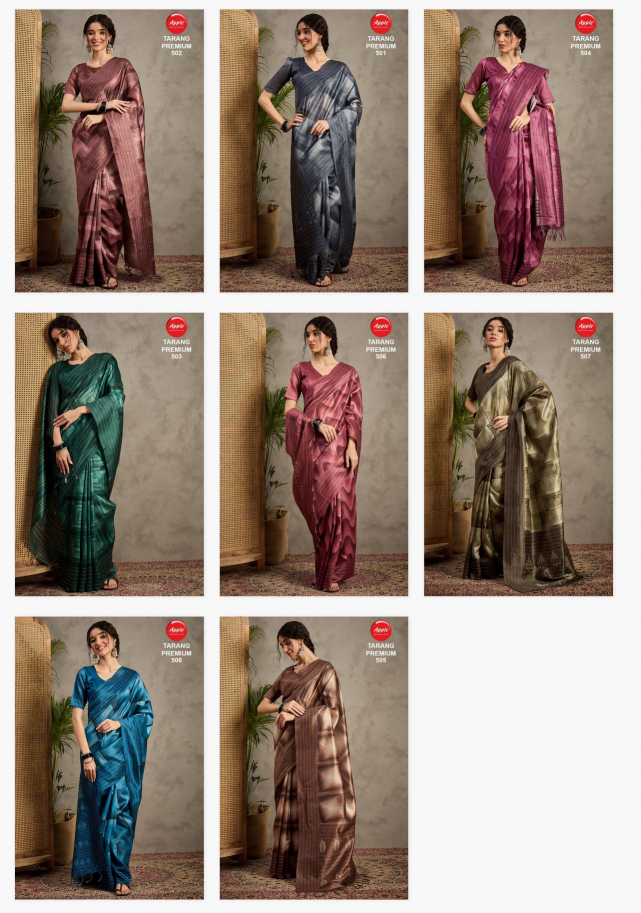 Apple Tarang Premium Vol 5 catalog saree surat gujrat