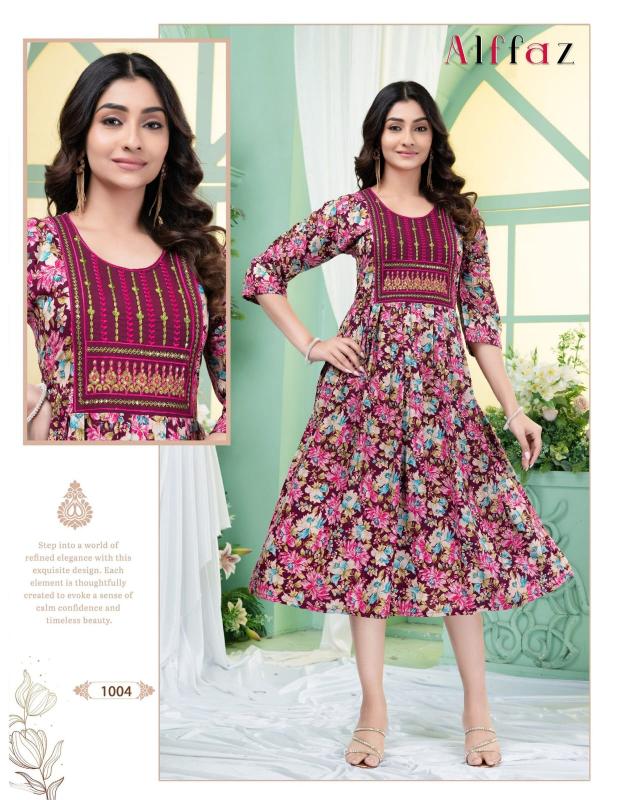 Beauty Alffaz catalog branded kurtis for wholesale in bangalore