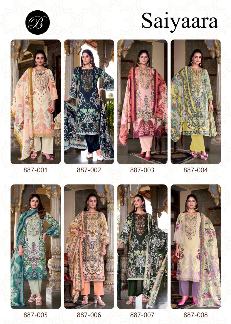 Belliza Saiyaara Catalog dress material wholesale market in delhi