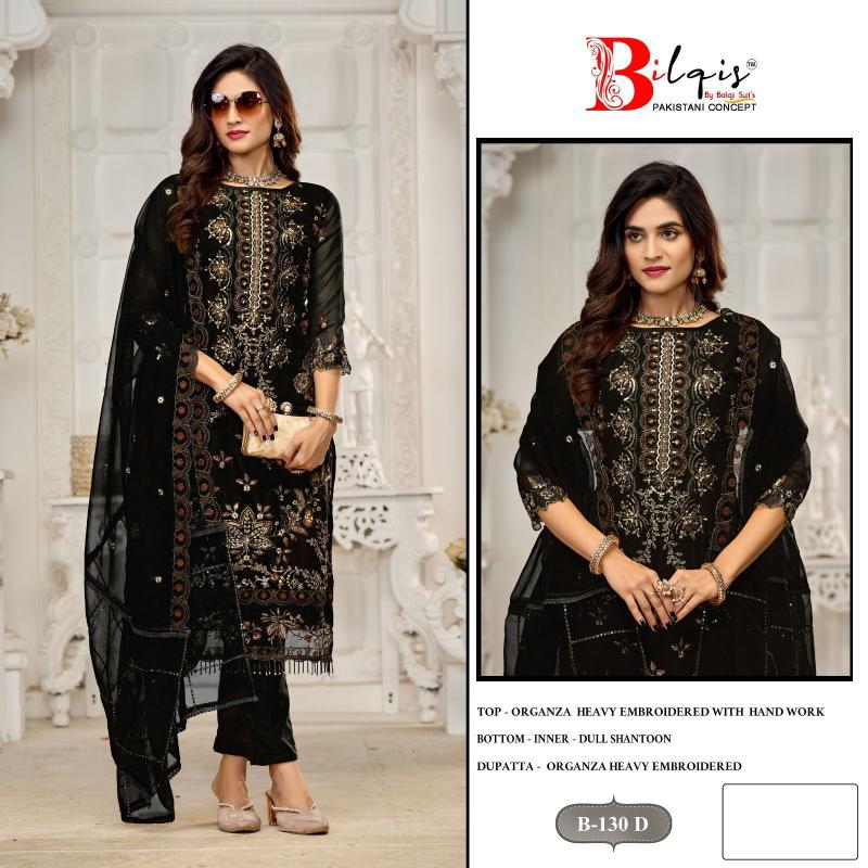 Bilqis 130 A TO D catalog pakistani suits wholesale surat