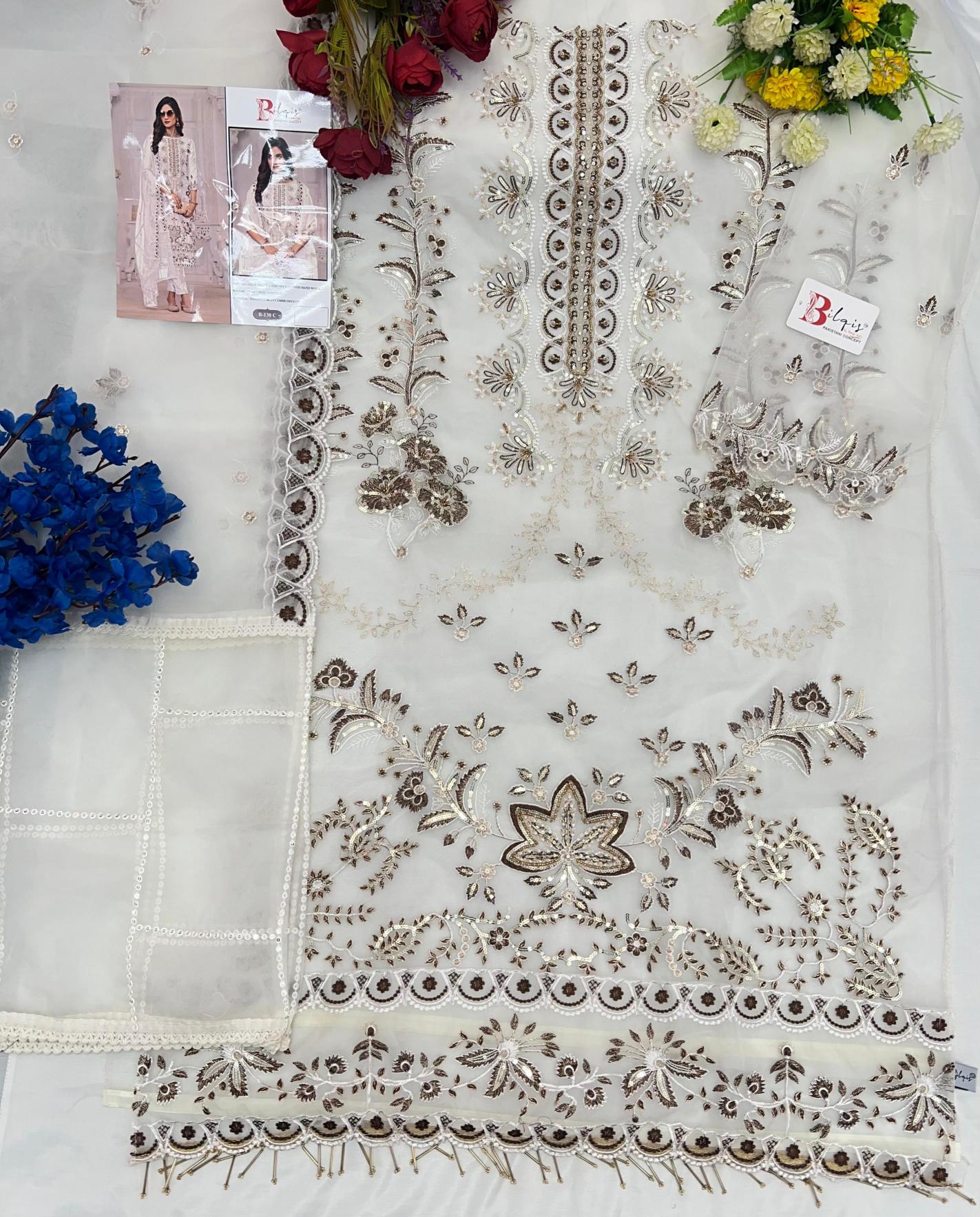 Bilqis 130 A TO D catalog pakistani suits wholesale surat