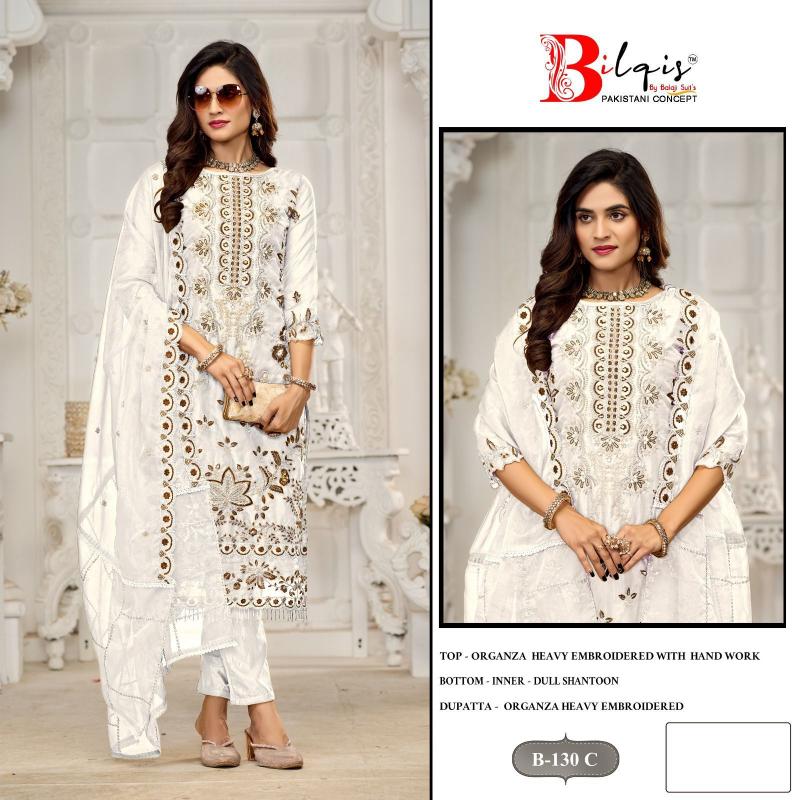 Bilqis 130 A TO D catalog pakistani suits wholesale surat