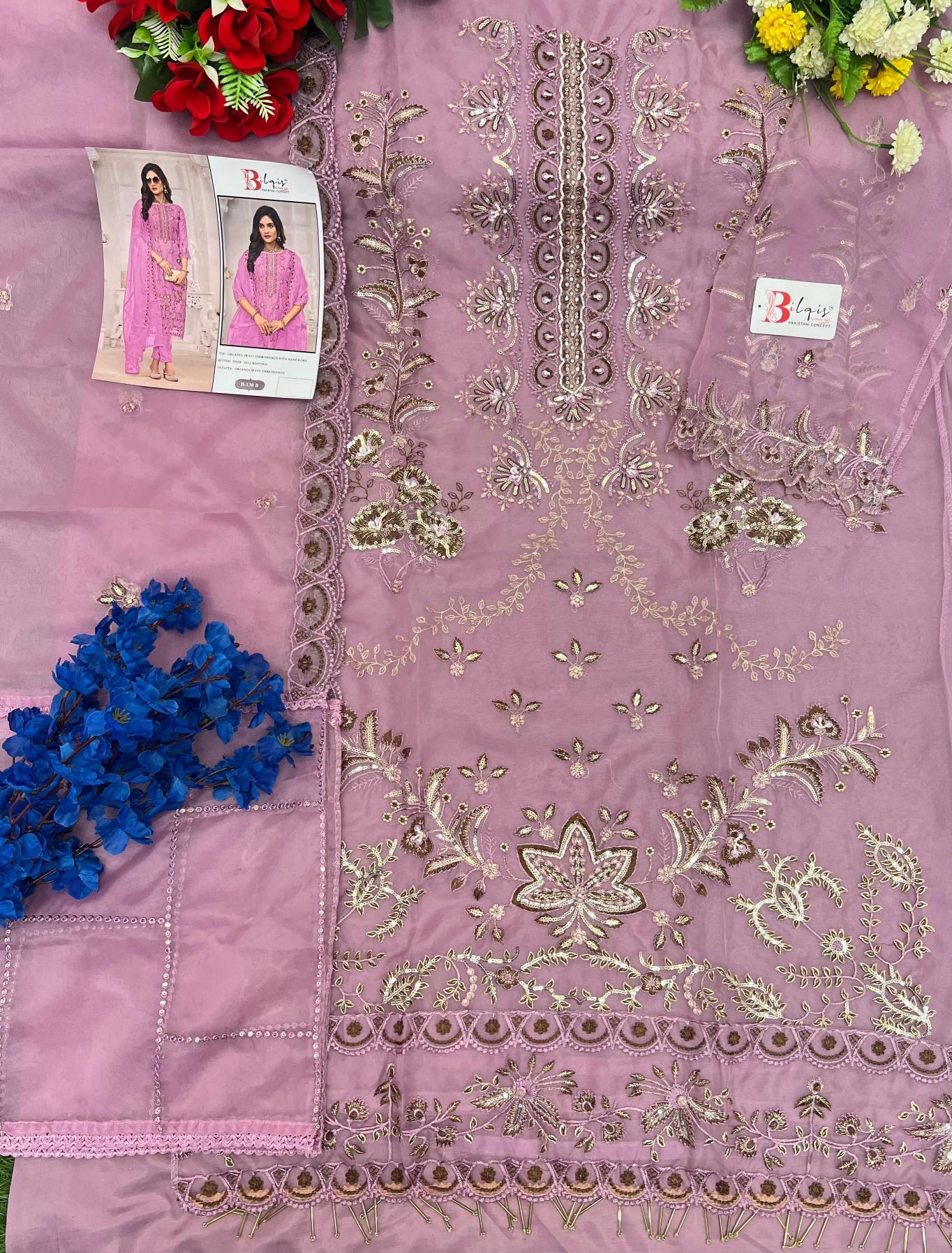 Bilqis 130 A TO D catalog pakistani suits wholesale surat