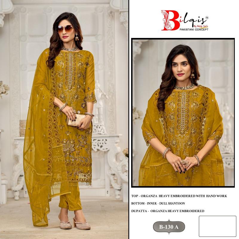 Bilqis 130 A TO D catalog pakistani suits wholesale surat