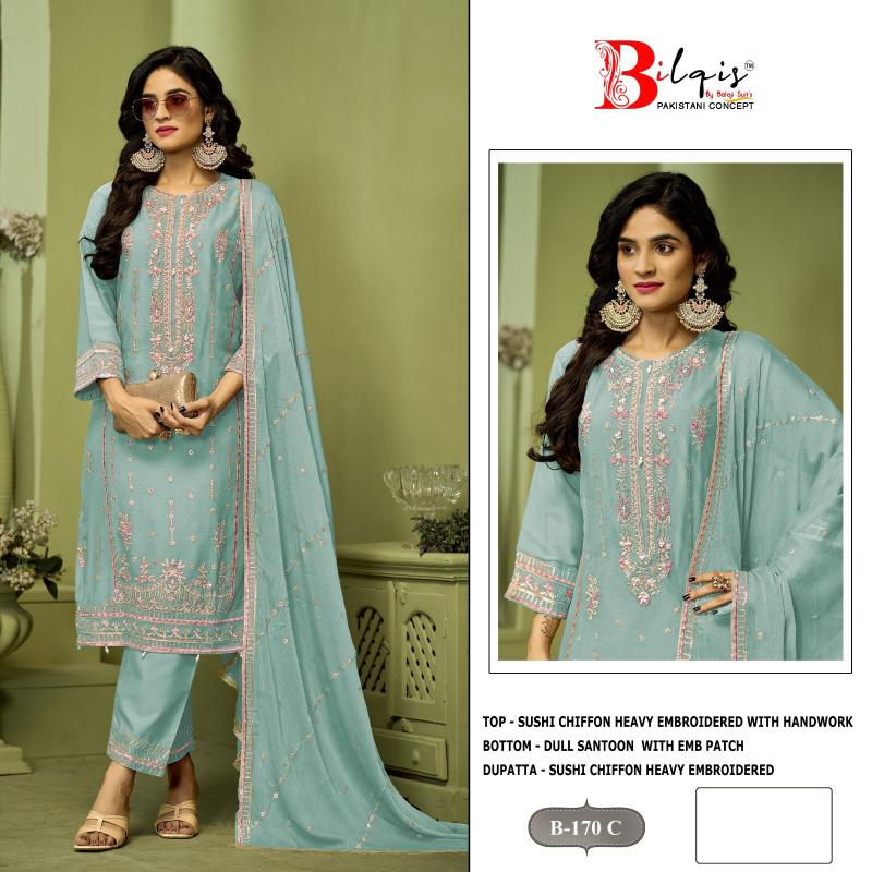 Bilqis B 170 A TO D catalog online pakistani suits wholesale