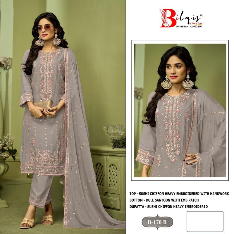 Bilqis B 170 A TO D catalog online pakistani suits wholesale