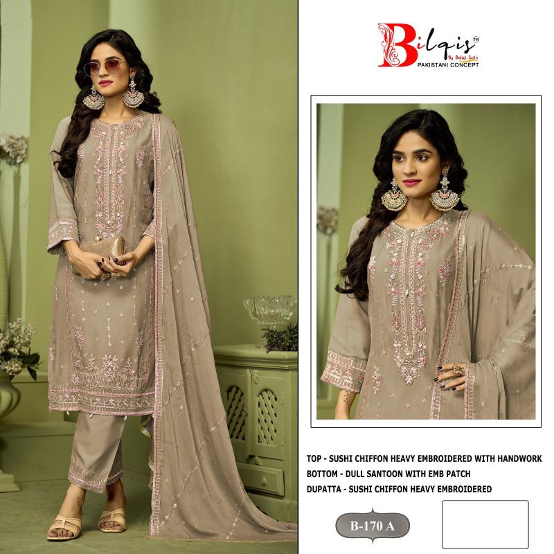 Bilqis B 170 A TO D catalog online pakistani suits wholesale