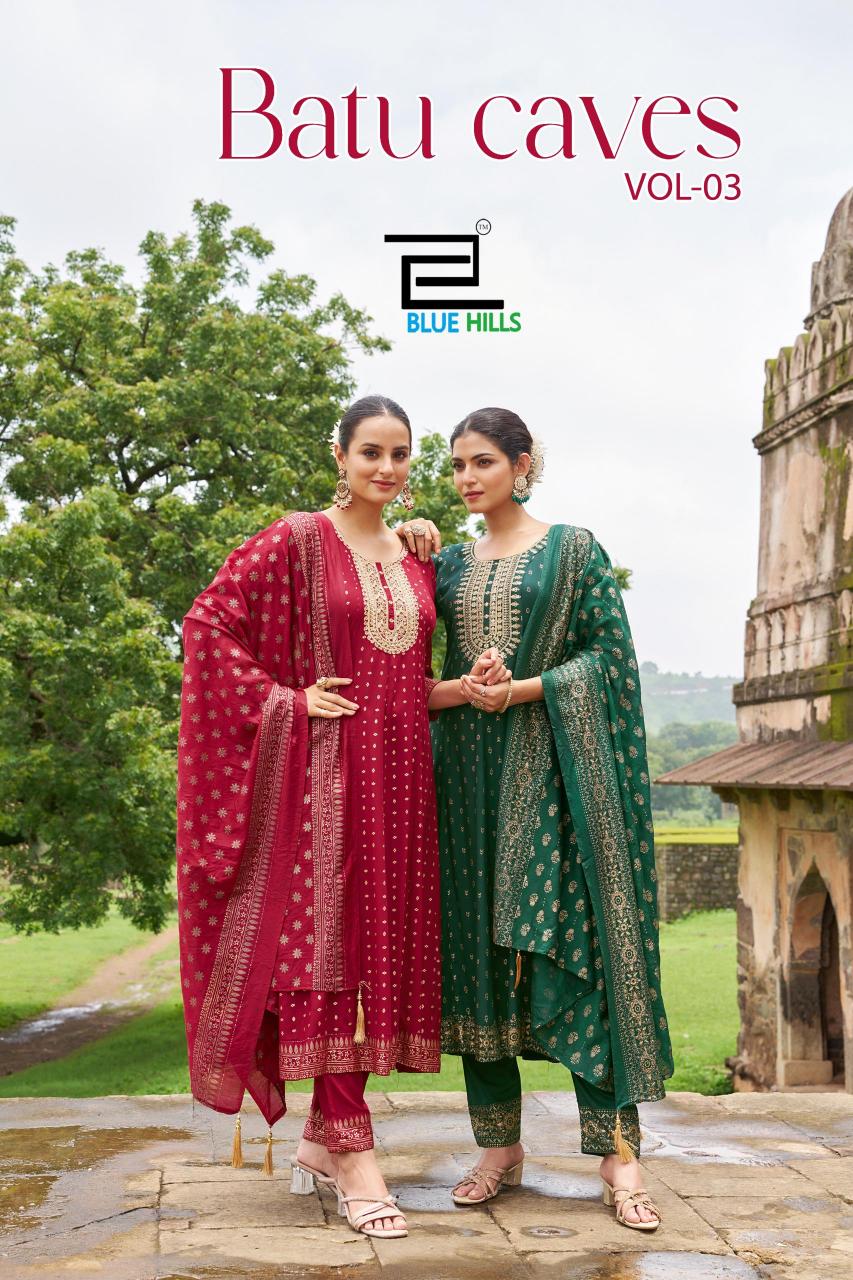 Blue Hills Batu Caves vol 3 catalog indian kurti size chart