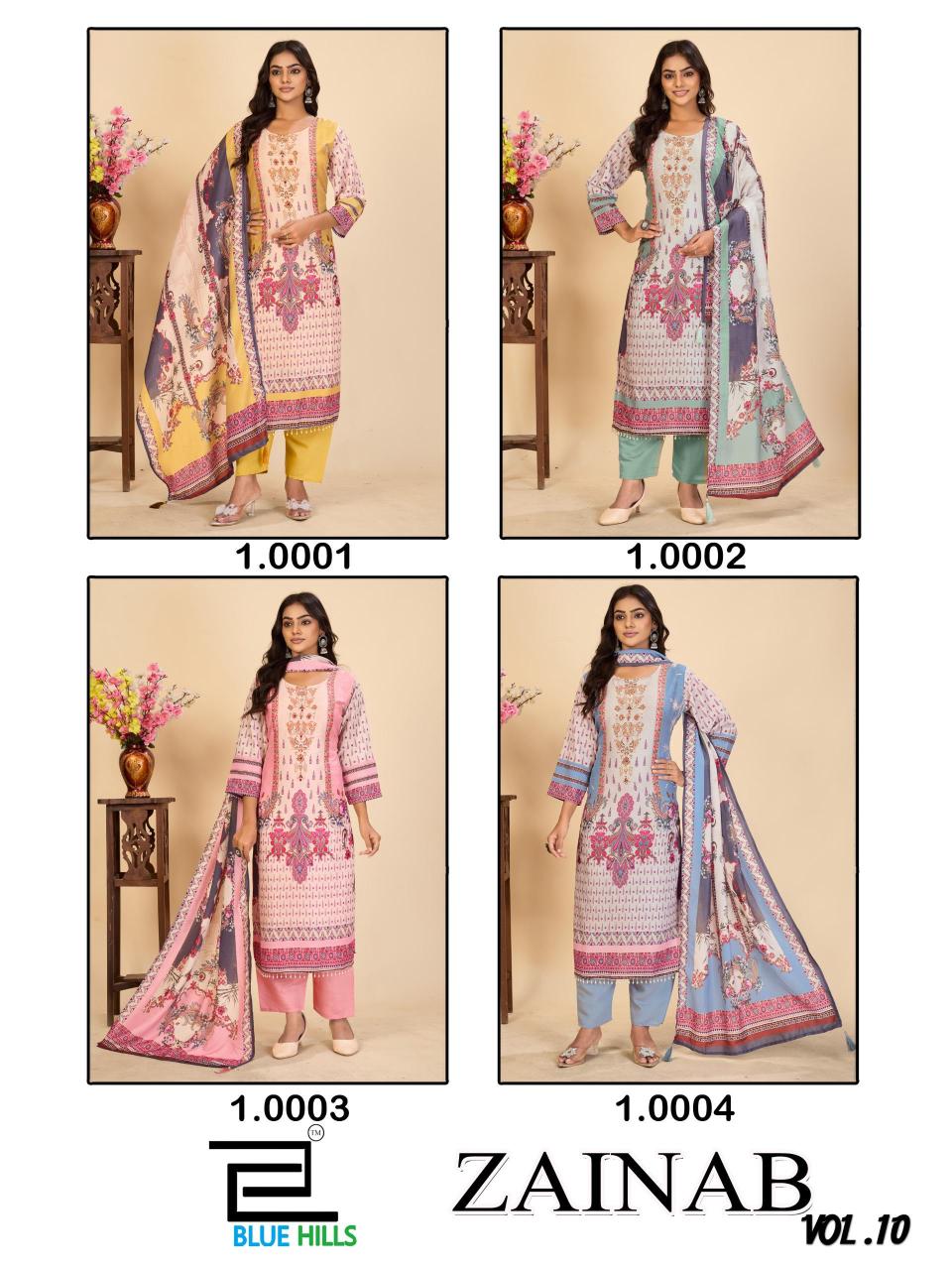 Blue Hills Zainab vol 10 catalog kurtis collection in india