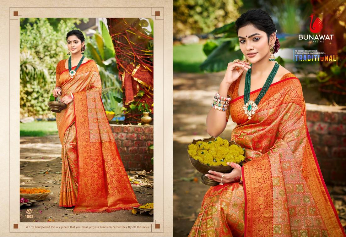 BUNAWAT - Chaturi Silk VOL-04  Dharmavaram Silk Woven Work Traditional Saree