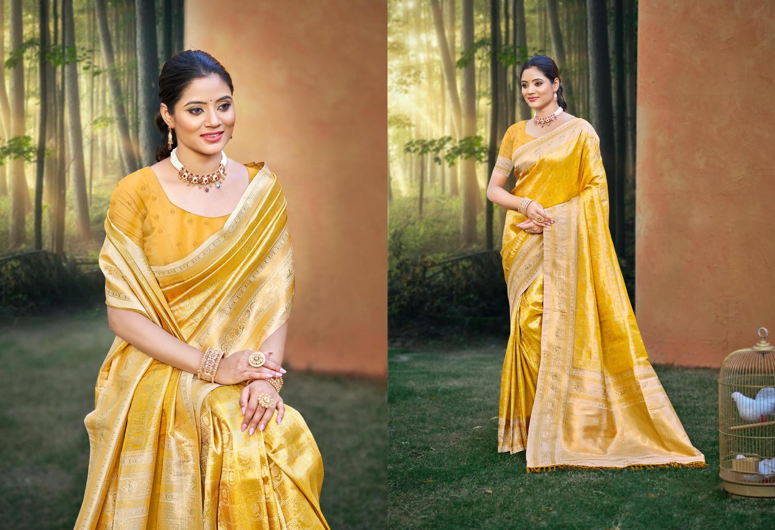 BUNAWAT - Nikhila Silk VOL-02 Sangam Prints kanjivaram silk Woven Work Traditional Saree