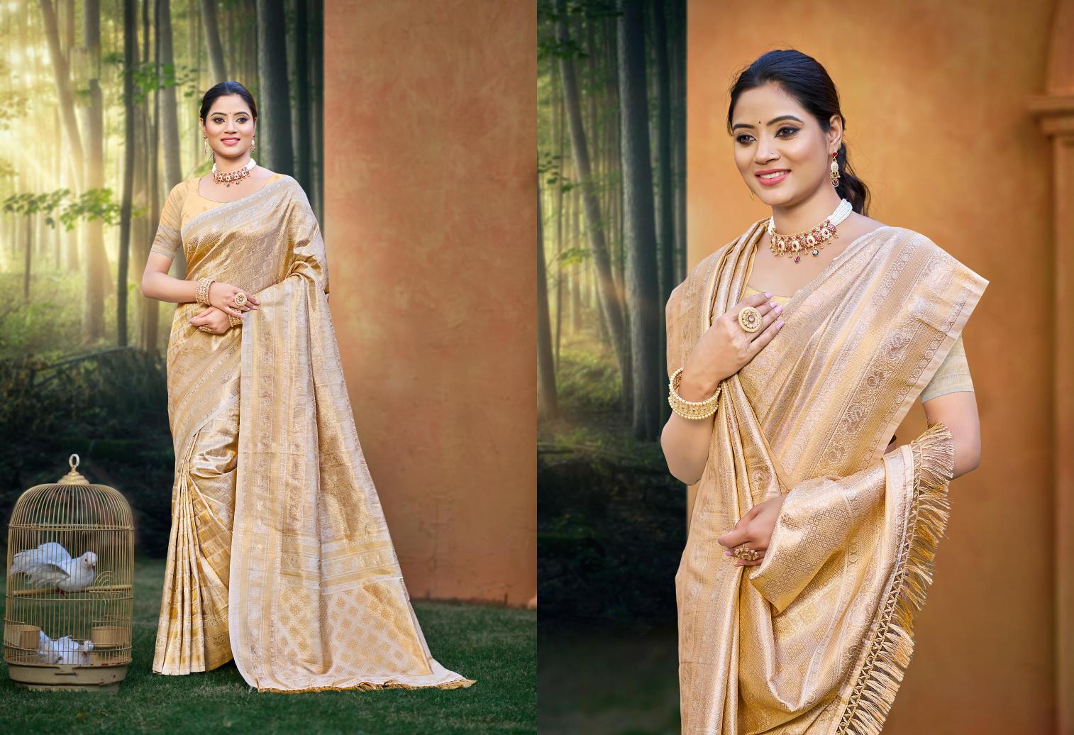 BUNAWAT - Nikhila Silk VOL-02 Sangam Prints kanjivaram silk Woven Work Traditional Saree